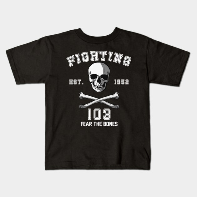 Fighting 103 Jolly Rogers Kids T-Shirt by SimonBreeze